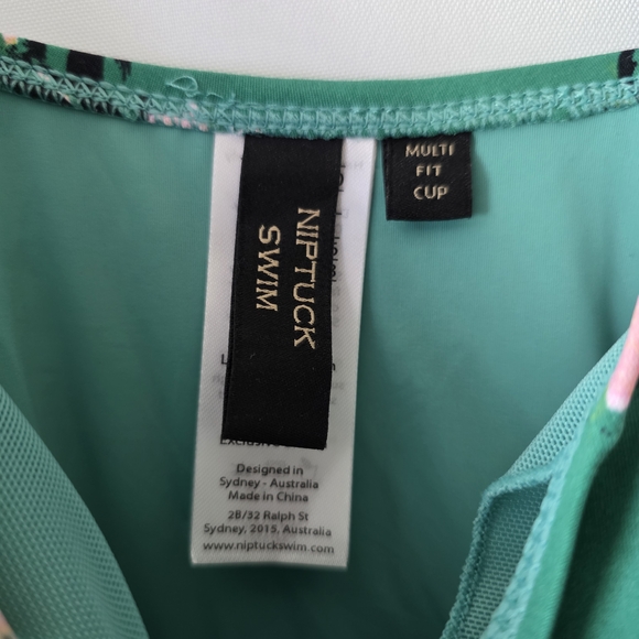 Nip Tuck Swim Green Floral Swimsuit - Picture 3 of 4